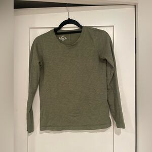 J. Crew | Olive Girlfriend Tee, long-sleeve